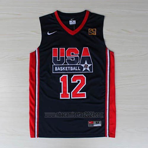 Camiseta USA 1992 John Stockton #12 Negro